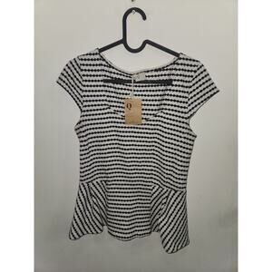 Anthropologie 9-H15 STCL TOP Stripes S New shortsleeve